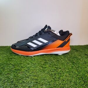 ADIDAS ICON 7 METAL BASEBALL CLEATS MENS SIZE 13.5 S23857 BLACK ORANGE WHITE Za1